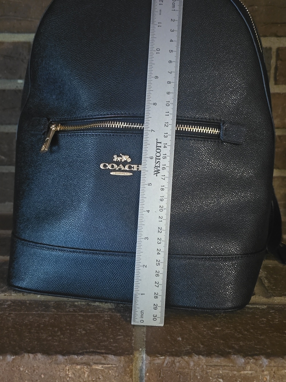 COACH Women's Kenley Backpack (Crossgrain Leather - Black) - Picture 10 of 10